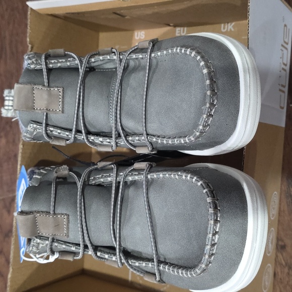 Hey Dude Womens Eloise Recycled Leather Granite Grey Ankle Boots - Picture 2 of 8